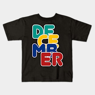 Colorful December Kids T-Shirt